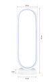 Lampa de masa, Curlux, 509CRL1118, Aluminiu, Alb