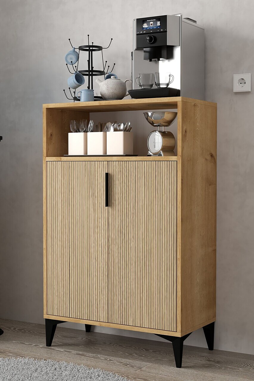 Dulap multifunctional, Hanah Home, Ada 1205, 72x114x36.5 cm, PAL, Maro — imaginea 3