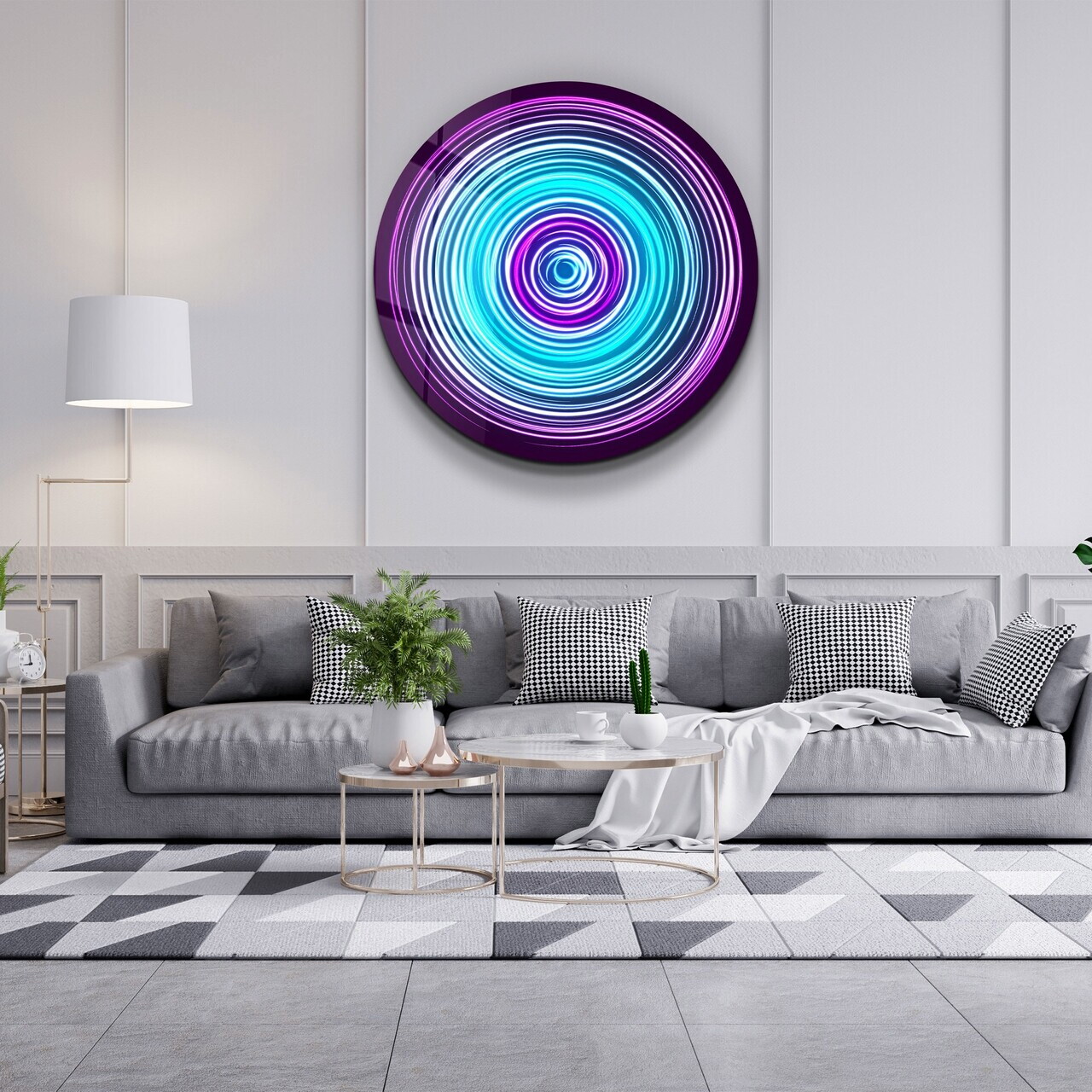 Tablou decorativ, SKR-9059, Dimensiune: 80 x 80, Multicolor — imaginea 2