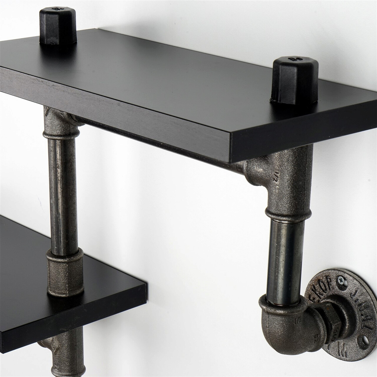 Raft de perete, BORURAF242, MDF , Dimensiune: 56 x 13 x 42 cm, Negru