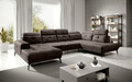 Coltar dreapta 6 locuri ELTAP, RT-22NU, Bretan, 350x205x107 cm, lemn/poliester, maro inchis