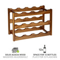 Suport pentru 12 sticle de vin Fondi, Wenko, 42x21x28 cm, lemn acacia, maro