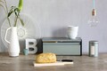 Cutie depozitare paine, Brabantia, Fall Front Metallic Mint, 46.5 x 18.7 cm, inox