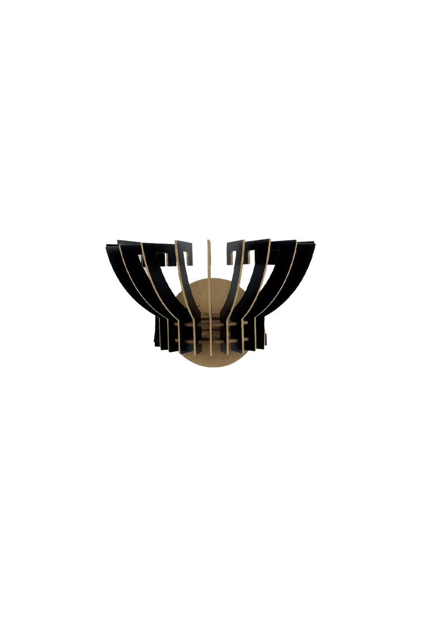 Aplica de perete, FullHouse, 390FLH2123, MDF  , Negru