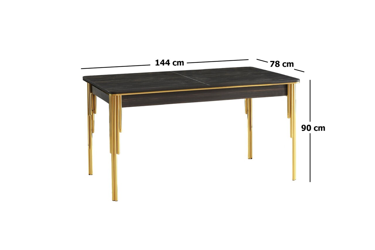 Masa extensibila, Hanah Home, Damla, Negru - imagine 5