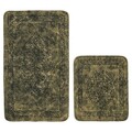 Set covorase de baie 2 piese, Alanur Home, COTTONKT000179, Bumbac, Verde