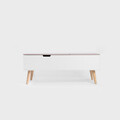 Masuta de cafea Anzabi, Homla, 105x50.5x43.5 cm, lemn/MDF, natur/alb