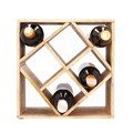 Suport 8 sticle de vin, Sjal Mango, Homla 33x15x33 cm, lemn, natur
