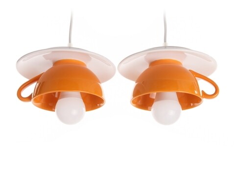 Lustra afternoon tea, deco republic, e27, 2x60w, ceramica, portocaliu