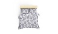 Lenjerie de pat dubla King Quilt (EU) Hope - White, Mijolnir, 3 piese, 240x220 cm, bumbac ranforce, multicolor
