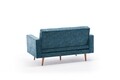 Canapea extensibila Dublin, Balcab Home, 2 locuri, 150x75x90 cm, lemn, turcoaz