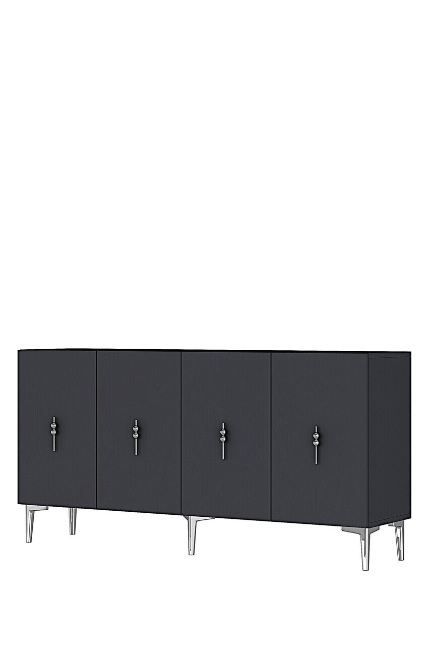 Consola, Hanah Home, Salkım 150, 125x75x32 cm, Antracit / Argintiu — imaginea 4