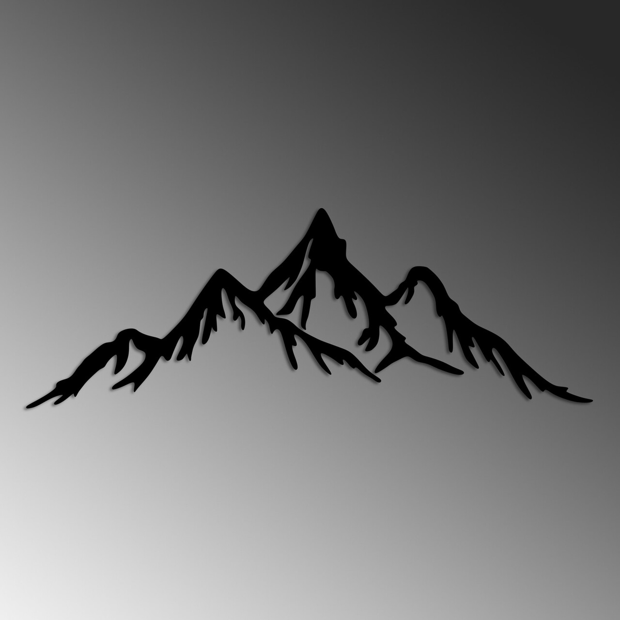 Decoratiune de perete, Full Mount And Mountain, Dimensiune: 62 x 22 cm, Negru - view 4
