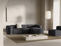 Coltar dreapta 3 locuri, Bergamo, Cosmopolitan Design, 304x152x70 cm, catifea chenille raiata, gri