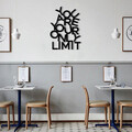 Decoratiune de perete, Limit, metal, 37 x 52 cm, negru