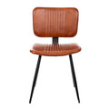 Scaun Gladio, Homla, 47x51x82 cm, piele/metal, maro/negru
