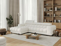 Coltar extensibil dreapta 3 locuri ELTAP, LT-01AMO, Felro, 285x181x93 cm, lemn/poliester, alb
