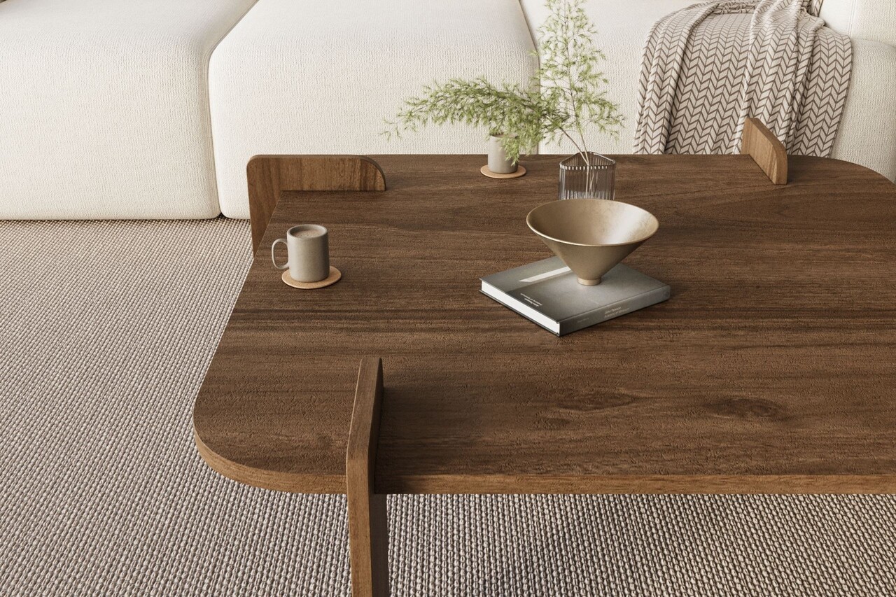 Masuta de cafea, Hanah Home, Wood, 90x35x90 cm, Maro - imagine 5