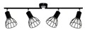 Lustra Megan Spot, Homemania, 4 x E14, 60 W, negru/crom