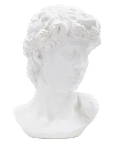 Statueta / decoratiune roman plus, mauro ferretti, 20x13x30 cm, polirasina, alb