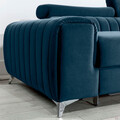 Coltar extensibil dreapta 3 locuri ELTAP, RT-40NU, Grayson, 278x205x92 cm, lemn/poliester, albastru inchis