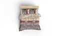 Lenjerie de pat dubla king size, Victoria, Hurrem v2 121VCT42411, 3 piese, amestec bumbac, multicolor