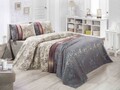 Cuvertura King Pique, 220x260 cm, 100% bumbac, Hurrem, Victoria, crem