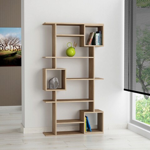 Corp biblioteca, decortie, soto, 92x173x28 cm, stejar