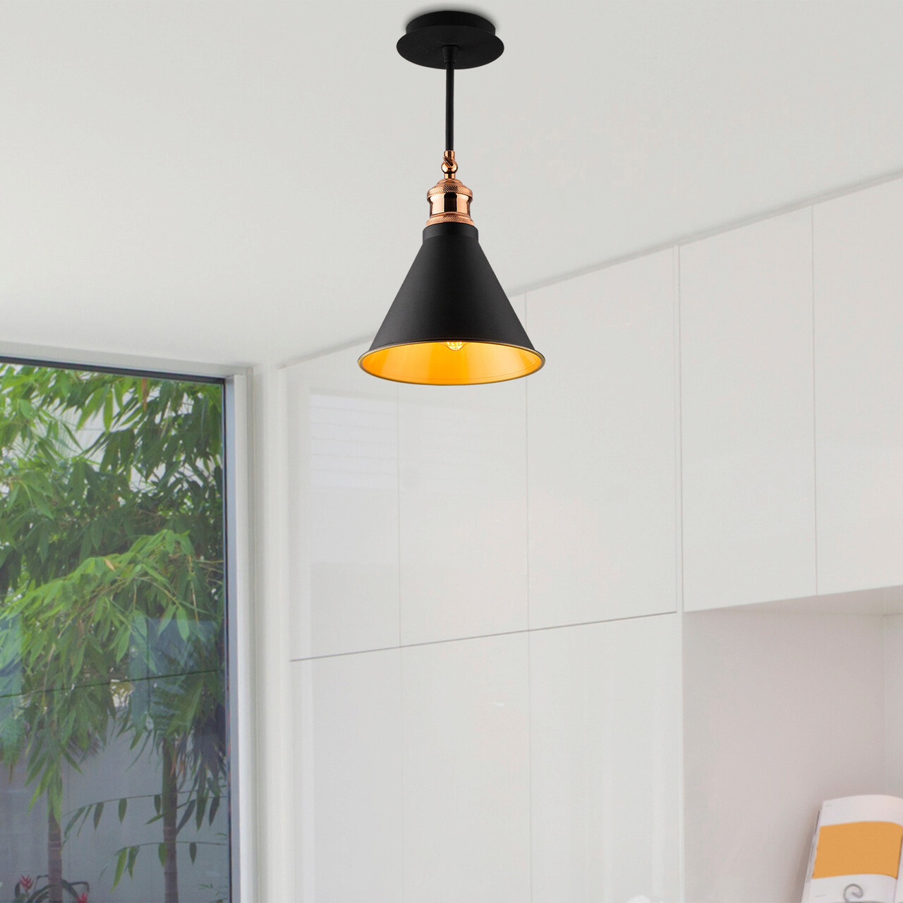 Lustra, Alby, 525NOR1305, Metal, Negru - 1 | YEO