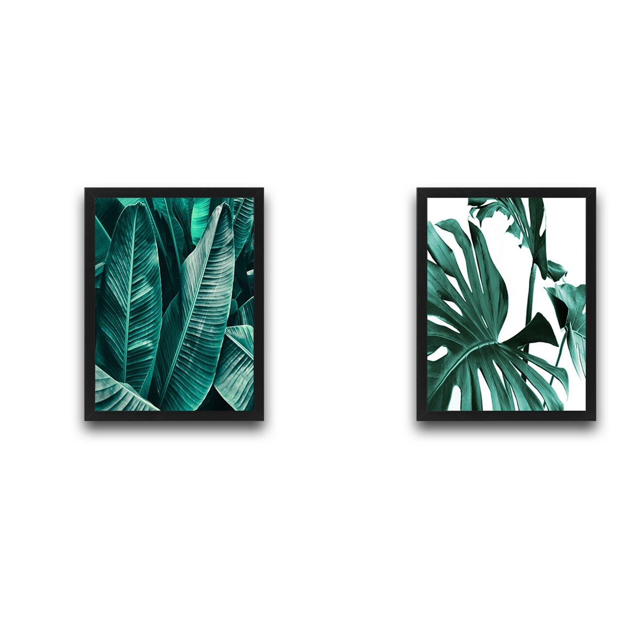 Set 2 tablouri decorative, Green Leaf Set, PAL, Hartie, Multicolor - 1 | YEO