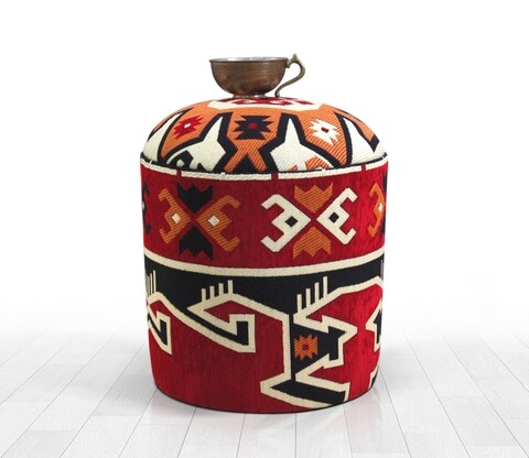 Taburet girit, lorence home, 40x46 cm, policoton, multicolor
