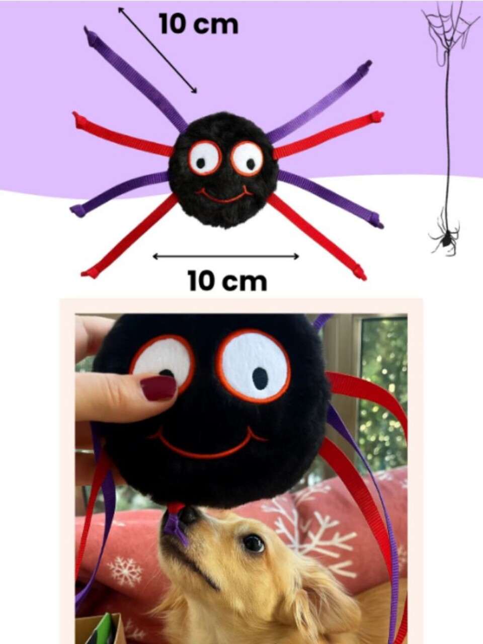 Jucărie pentru câini, Paws &amp; Whiskers, Havhav 1037, Alb/Negru - imagine 4