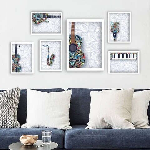 Set 6 tablouri decorative, SET_0100, Lulu, 24×29 cm/24×44 cm, plastic Decoratiuni