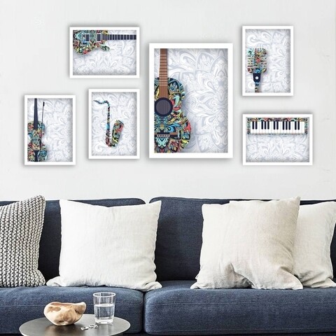 Set 6 tablouri decorative, SET_0100, Lulu, 24×29 cm/24×44 cm, plastic 24x29