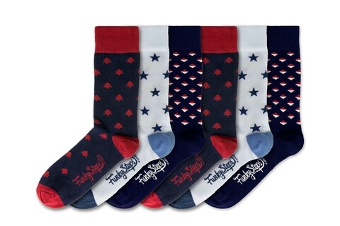 Set 6 perechi sosete barbati, Funky Steps, FSB145, marimea 41-45 Funky Steps