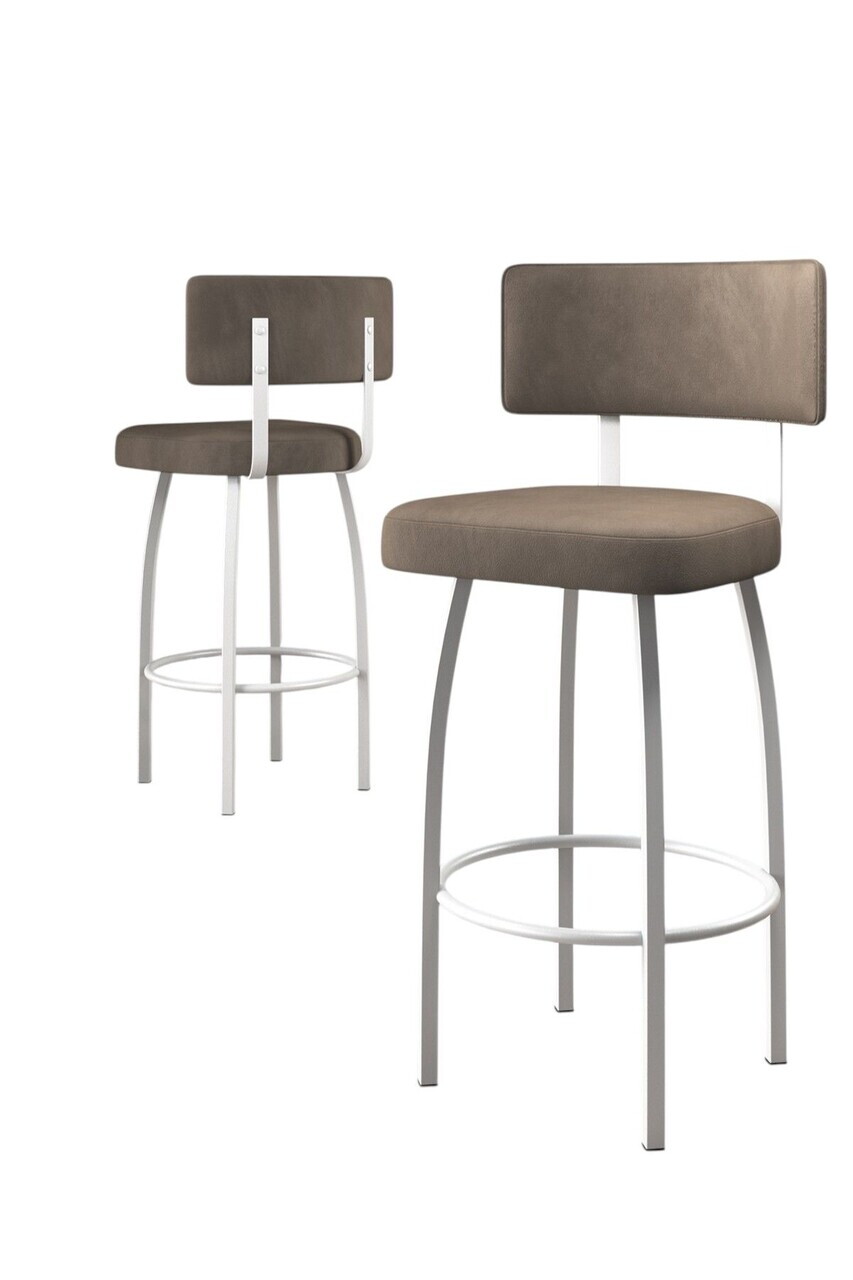 Set scaune  de bar 4 piese, Hanah Home, Wosa, Cappuccino / Alb — imaginea 2