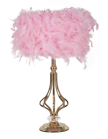 Lampa de masa Tarty, Mauro Ferretti, 1 x E27, 40W, 25x54 cm, fier, roz/alb