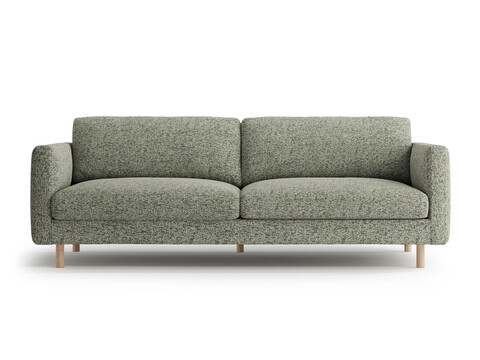 Canapea 4 locuri, Eden, Micadoni, 209x92x90 cm, tesatura structurata, verde muschi melanj