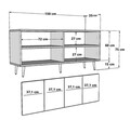Consola, Olivia, Belly KB150, Antracit / Argintiu