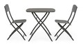 Set mobilier de gradina 3 piese Yvonne, Bizzotto, otel, finisaj mat, gri carbune