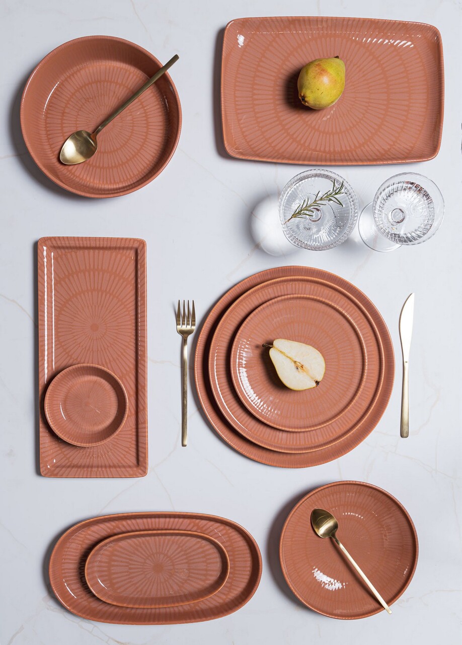 Set boluri pentru aperitive, Hermia, 280TMA3172, Roz somon - imagine 5