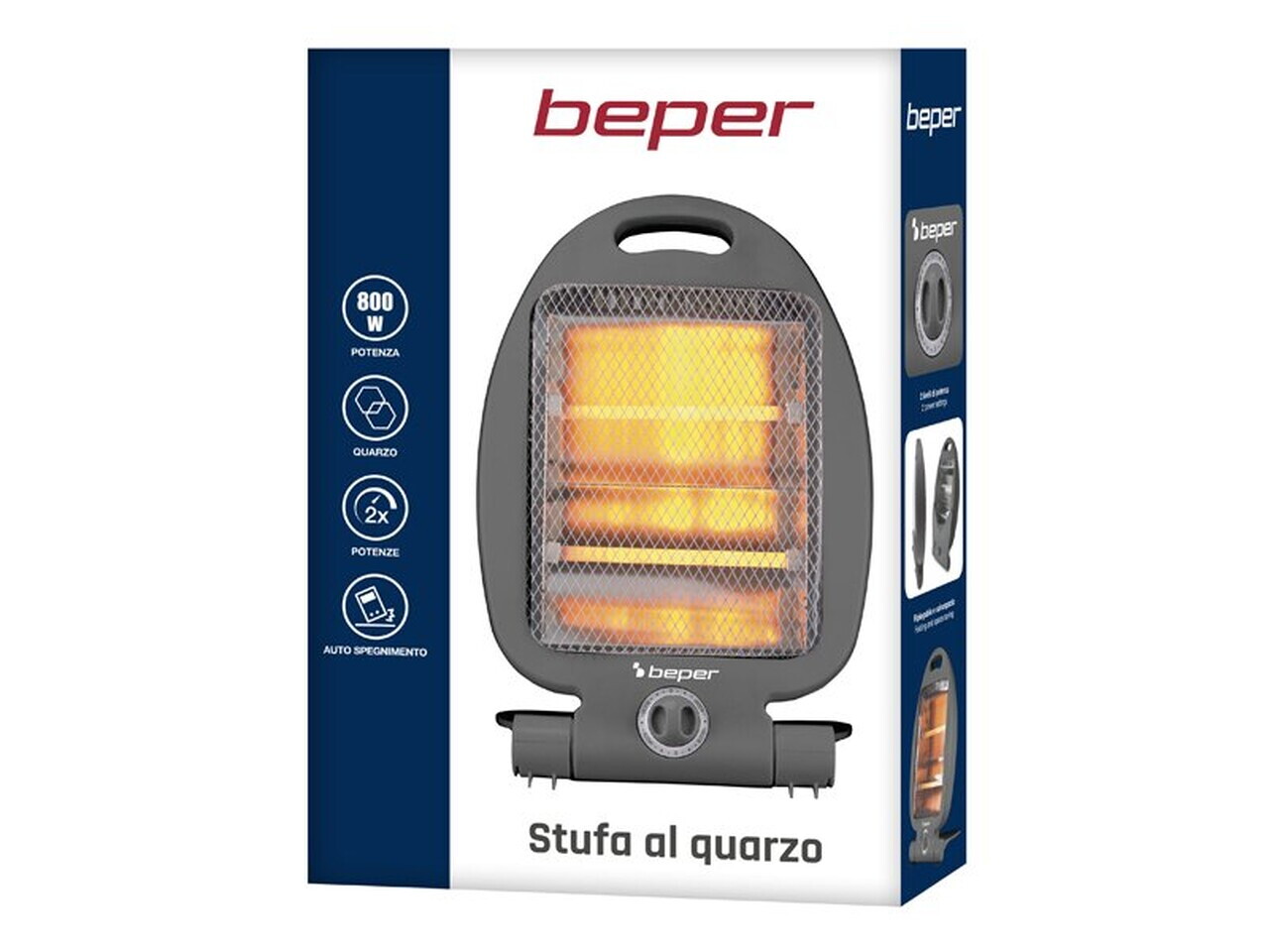 Aeroterma Beper, 25x15.5x35.5 cm, 800W, ABS, gri — imaginea 8