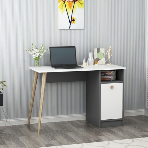 Birou, Olivia, Cannas, 110x74x50 cm, PAL , Alb / Antracit 110x74x50