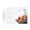 Vas de copt termorezistent cu capac Calde, Homla, 28x21.5x10 cm, 5 L, sticla borosilicata, transparent