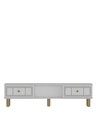 Comoda TV, Hanah Home, Dario Bohem, 150x40.6x29.6 cm, PAL , Alb