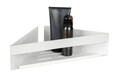 Etajera de colt pentru baie Genova, Wenko, 36x17x8 cm, inox, alb