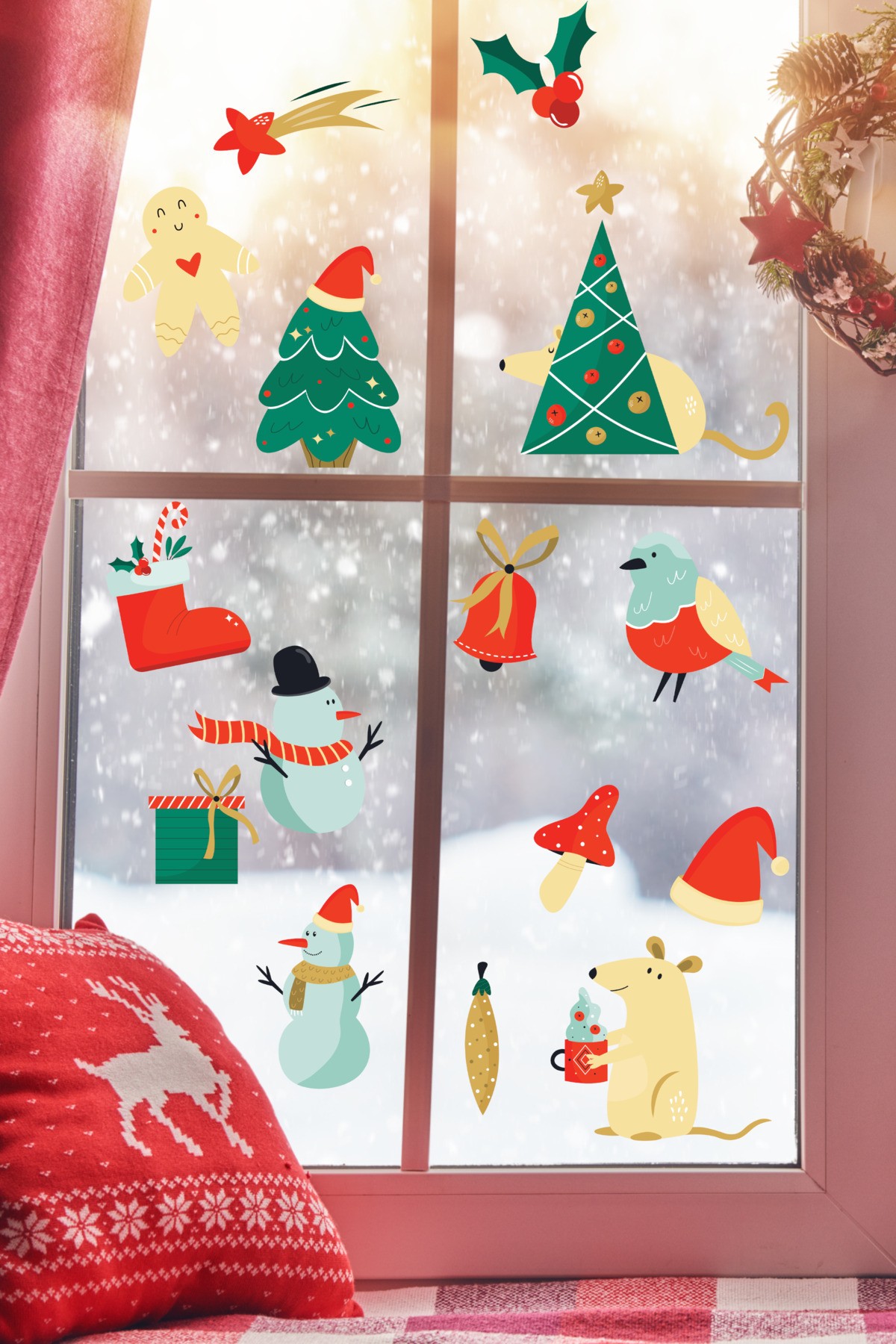 Sticker decorativ, 409017, Dimensiune: 40 x 100 cm, Multicolor