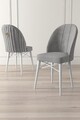 Set de scaune, Charlotte, Ritim, Metal, Gri/Alb