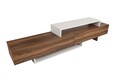 Mobilier pentru living Nirvana, Furny Home, 3 piese, 180x29.5x40.6 cm, alb/natural