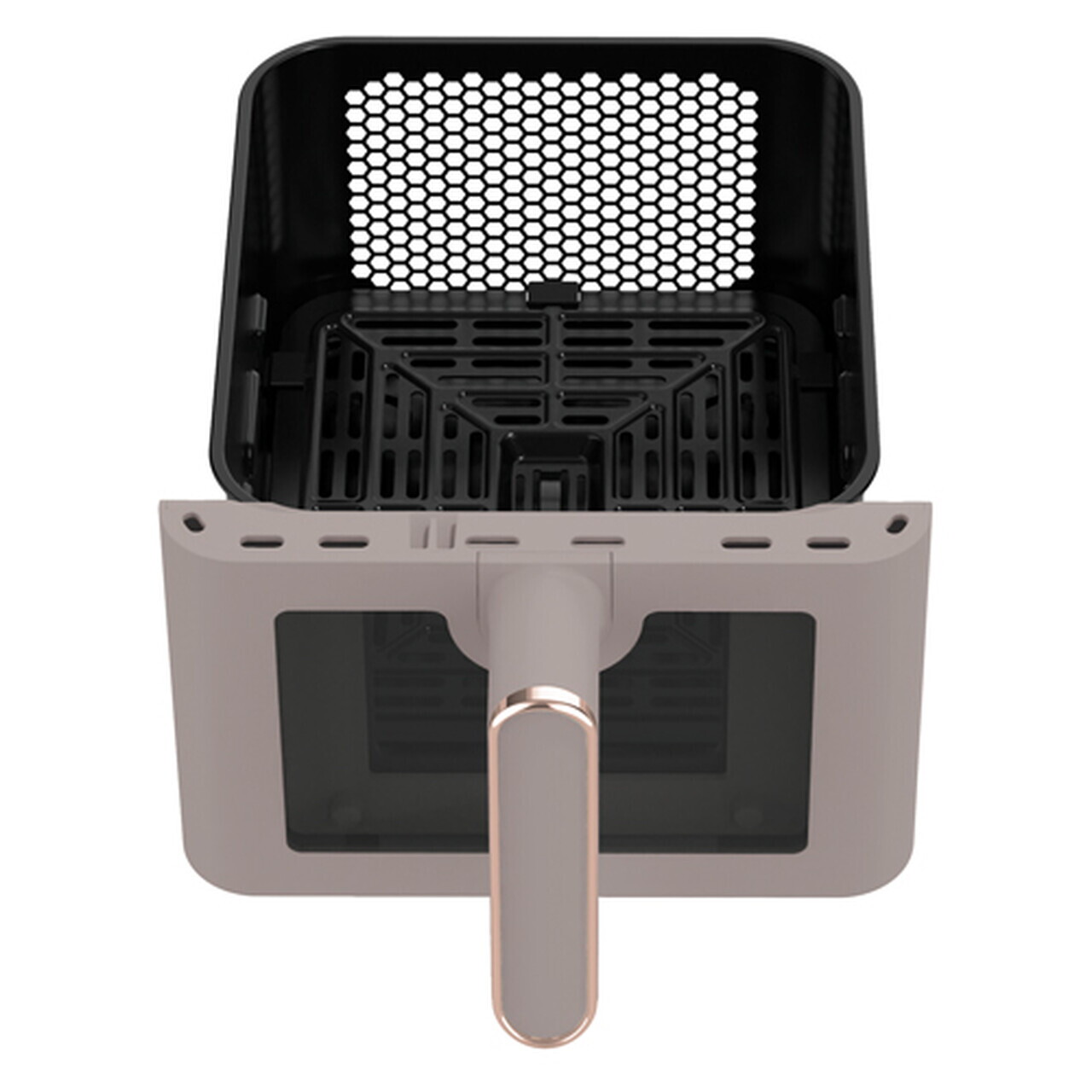 Friteuza dubla cu aer cald Berlinger Haus, Taupe, 2460W, 5.5+5.5 L, taupe mat - imagine 5